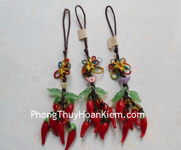 moc dien thoai ot do S347 03 Móc điện thoại ớt đỏ phong thủy hiếm S347